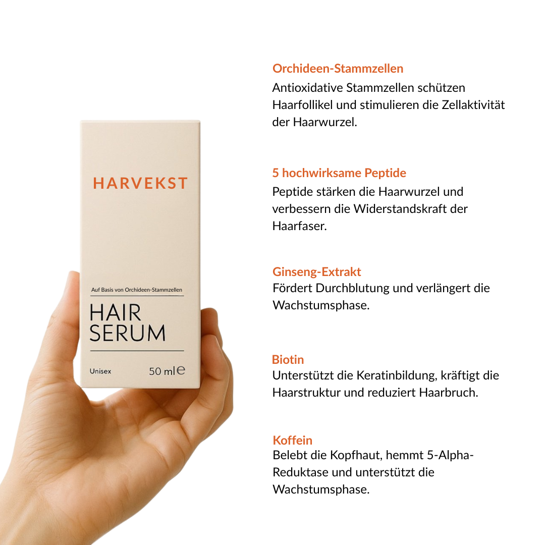 hand-haelt-harvekst-hair-serum-verpackung-mit-wirkstoffliste-orchideen-stammzellen-peptide-ginseng-biotin-koffein